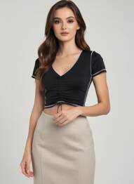 T-shirt noir TALLY WEIJL femme
