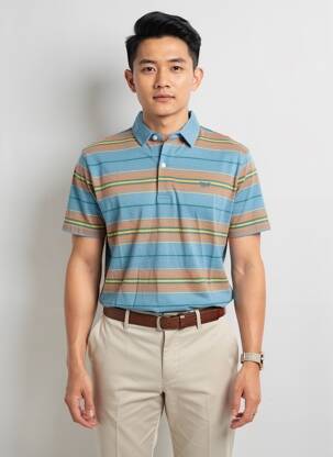 Polo bleu SUPERDRY homme