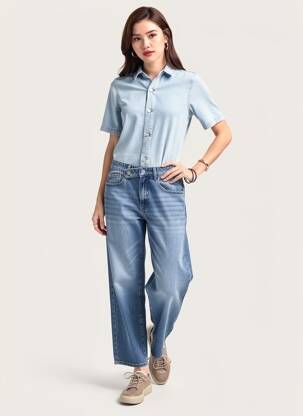 Combi-pantalon bleu LE TEMPS DES CERISES femme