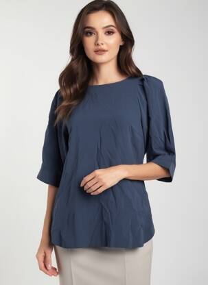 Chemisier bleu ASTRID BLACK LABEL femme