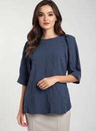 Chemisier bleu ASTRID BLACK LABEL femme