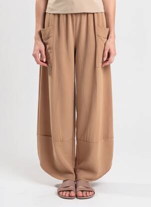 Pantalon large marron TERRA DI SIENA femme