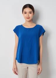 Chemisier bleu ONLY femme