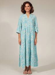 Robe longue bleu MORE & MORE femme