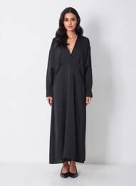 Robe longue noir MANGO femme