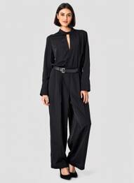 Combi-pantalon noir MANGO femme