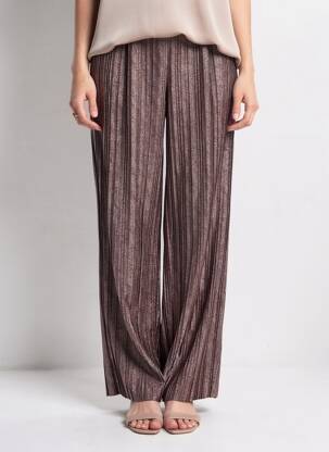 Pantalon large argent OBJECT femme