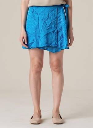 Jupe courte bleu ASTRID BLACK LABEL femme