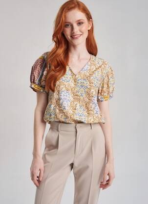 Chemisier marron OBJECT femme