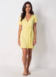 Robe courte jaune HAILYS femme