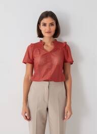 Top rouge NAF NAF femme