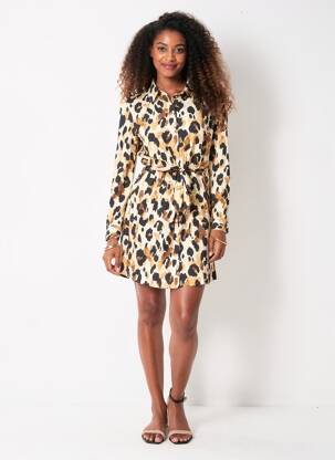 Robe courte beige JACQUELINE DE YONG femme