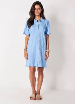 Robe courte bleu PIECES femme