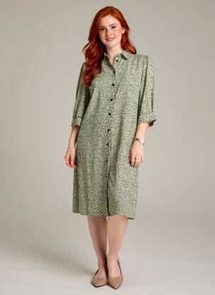 Robe mi-longue vert ONLY femme