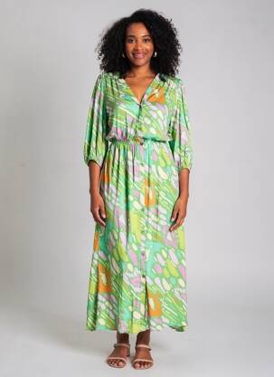 Robe longue vert AMELIE & AMELIE femme