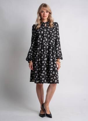 Robe mi-longue noir VERO MODA femme