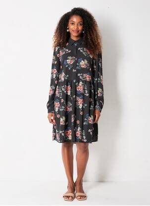 Robe mi-longue noir VERO MODA femme