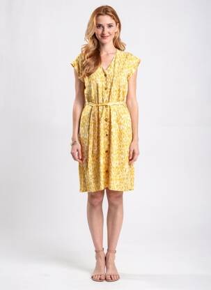 Robe courte jaune STREET ONE femme
