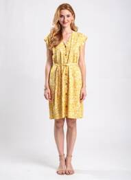 Robe courte jaune STREET ONE femme