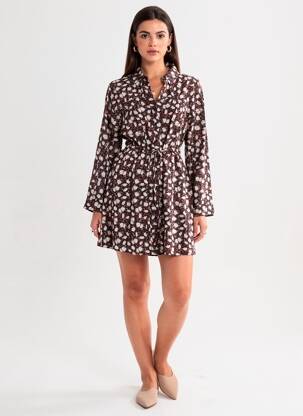 Robe mi-longue noir MANGO femme