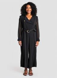 Combi-pantalon noir MORGAN femme