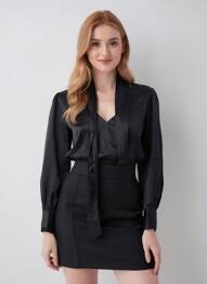 Chemisier noir ASTRID BLACK LABEL femme