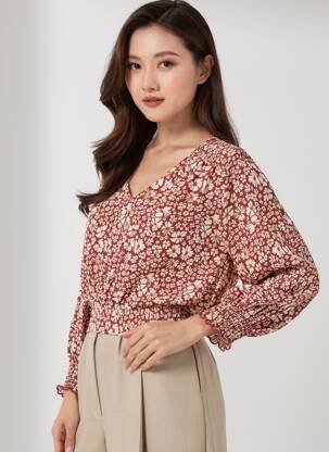 Chemisier rouge ONLY femme