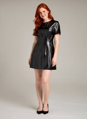 Robe courte noir ASTRID BLACK LABEL femme