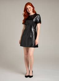 Robe courte noir ASTRID BLACK LABEL femme