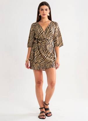 Robe courte noir MANGO femme