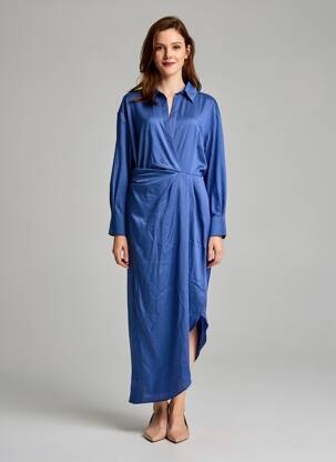 Robe longue bleu MANGO femme