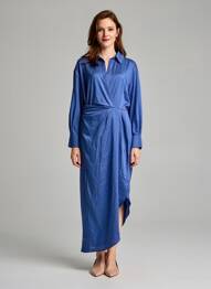 Robe longue bleu MANGO femme