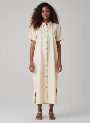 Robe courte beige OBJECT femme