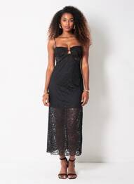 Robe courte noir MANGO femme