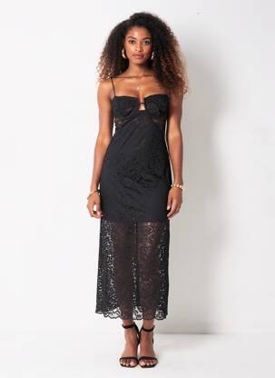 Robe courte noir MANGO femme