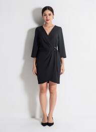 Robe mi-longue noir MORGAN femme