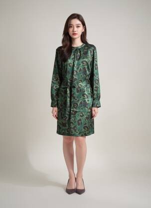 Robe mi-longue vert VILA femme