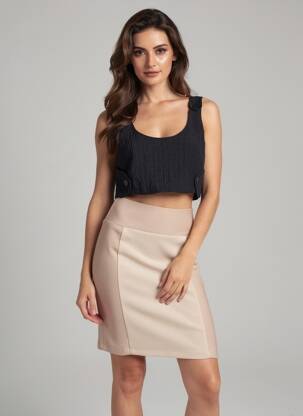 Top noir MANGO femme