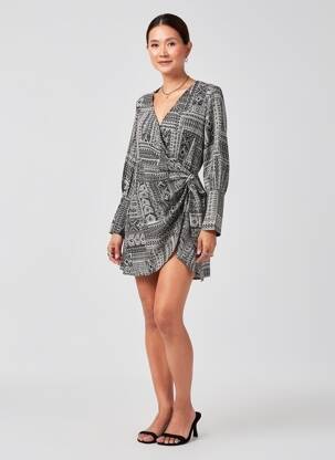 Robe mi-longue noir MOLLY BRACKEN femme