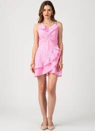 Robe courte rose NAF NAF femme