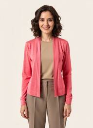 Gilet manches longues rose MORE & MORE femme