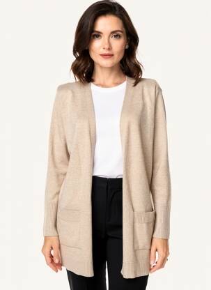 Gilet manches longues beige STREET ONE femme