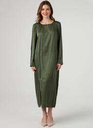 Robe longue vert OBJECT femme
