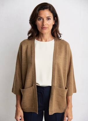 Gilet manches longues marron TERRA DI SIENA femme