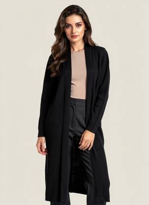 Gilet manches longues noir OBJECT femme