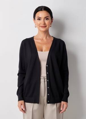 Gilet manches longues noir STREET ONE femme