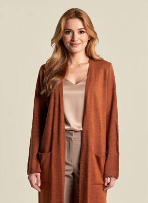 Gilet manches longues orange COPINES D'ANVERS femme