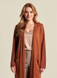 Gilet manches longues orange COPINES D'ANVERS femme