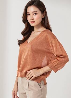 Pull beige MANGO femme