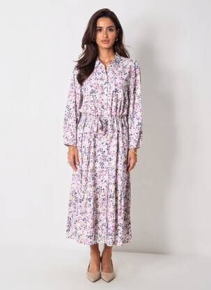 Robe longue violet TOM TAILOR femme